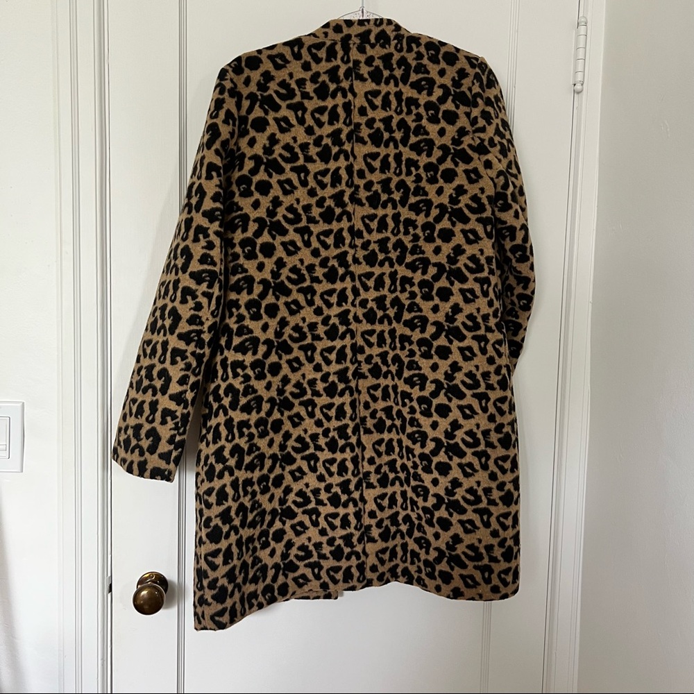 ✨HOST PICK ✨Lulus leopard print jacket Feline Fantastic Tan Leopard Print Coat - Picture 5 of 8